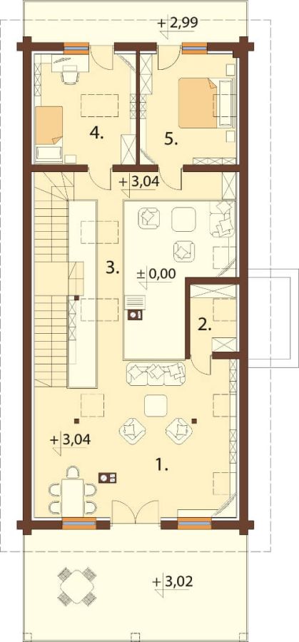 Plan mansardă — Casa lemn de vacanta Rebucia