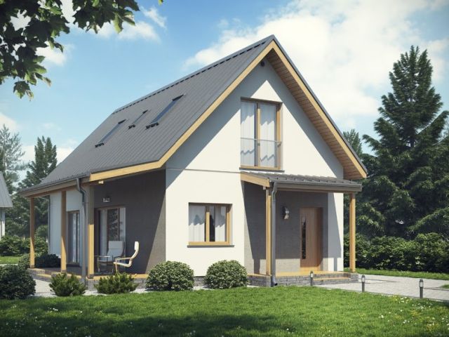 Casa cu mansarda ieftina D182B
