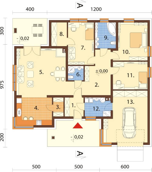 plan parter proiect casa