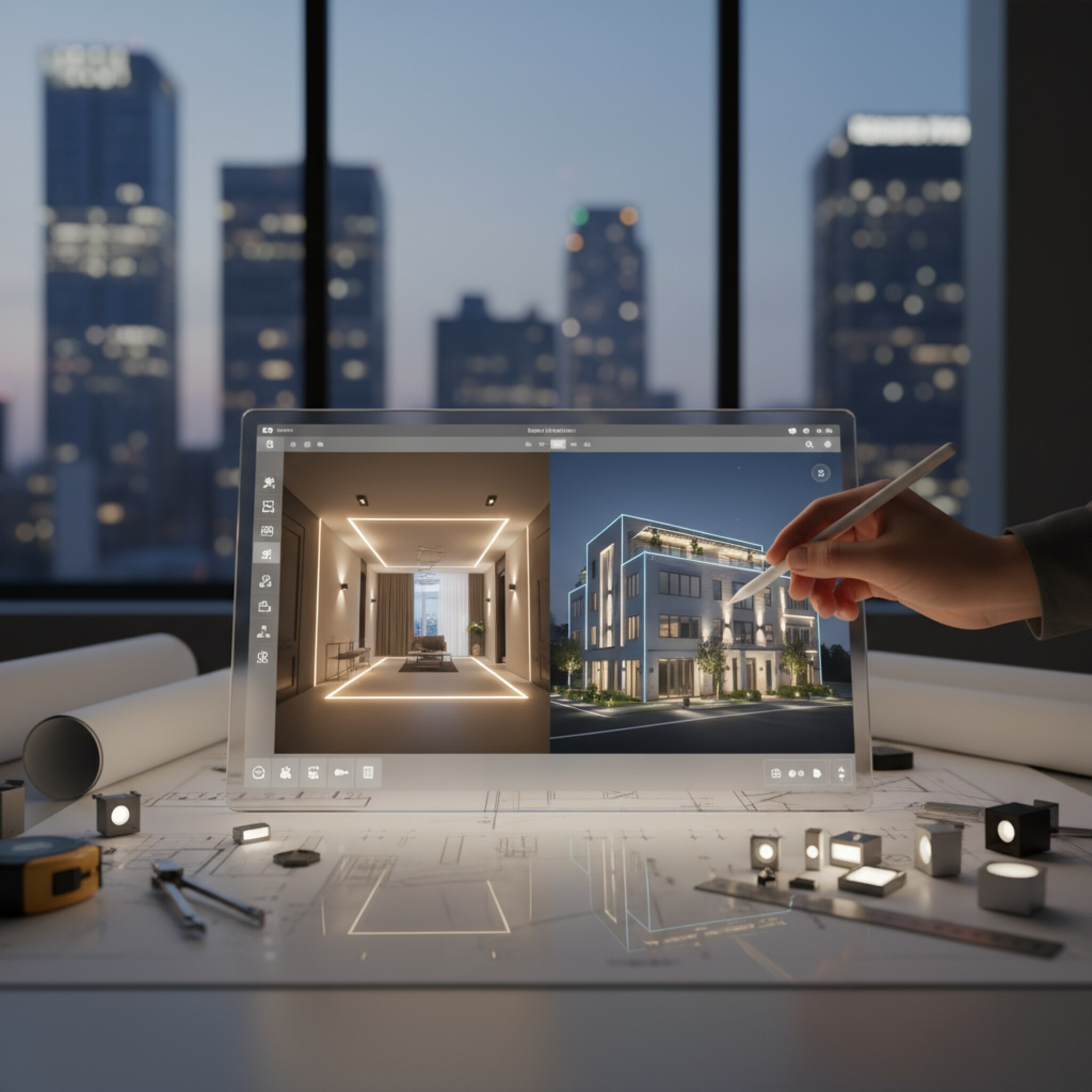 Cum se realizează planul pentru sistemul de iluminat interior și exterior?