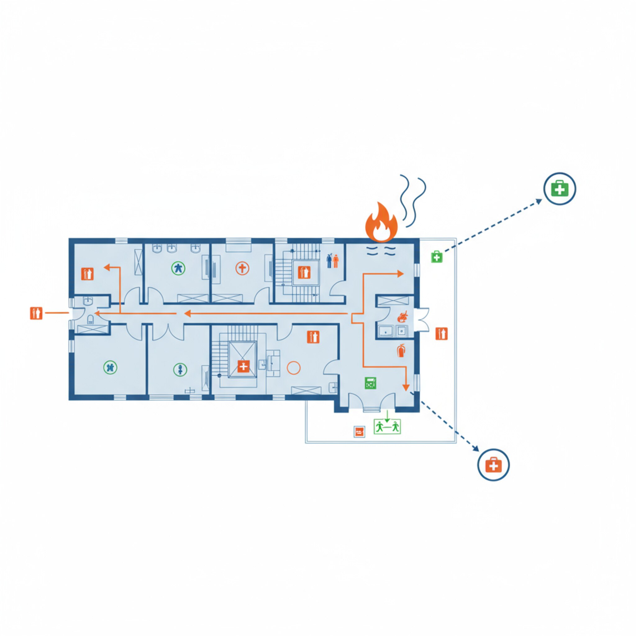 Cum sunt făcute planurile de evacuare și siguranță în caz de incendiu?
