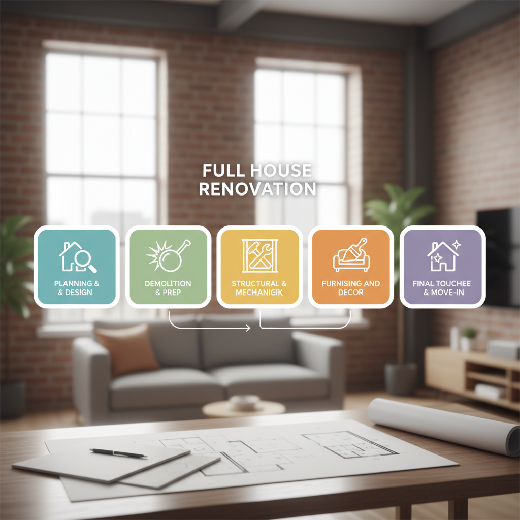 Care sunt pașii pentru renovarea completă a unei case?