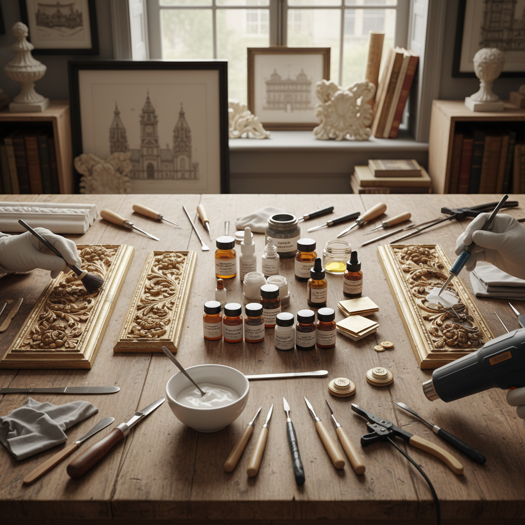 Ce tehnici de restaurare pot fi folosite pentru elementele decorative?