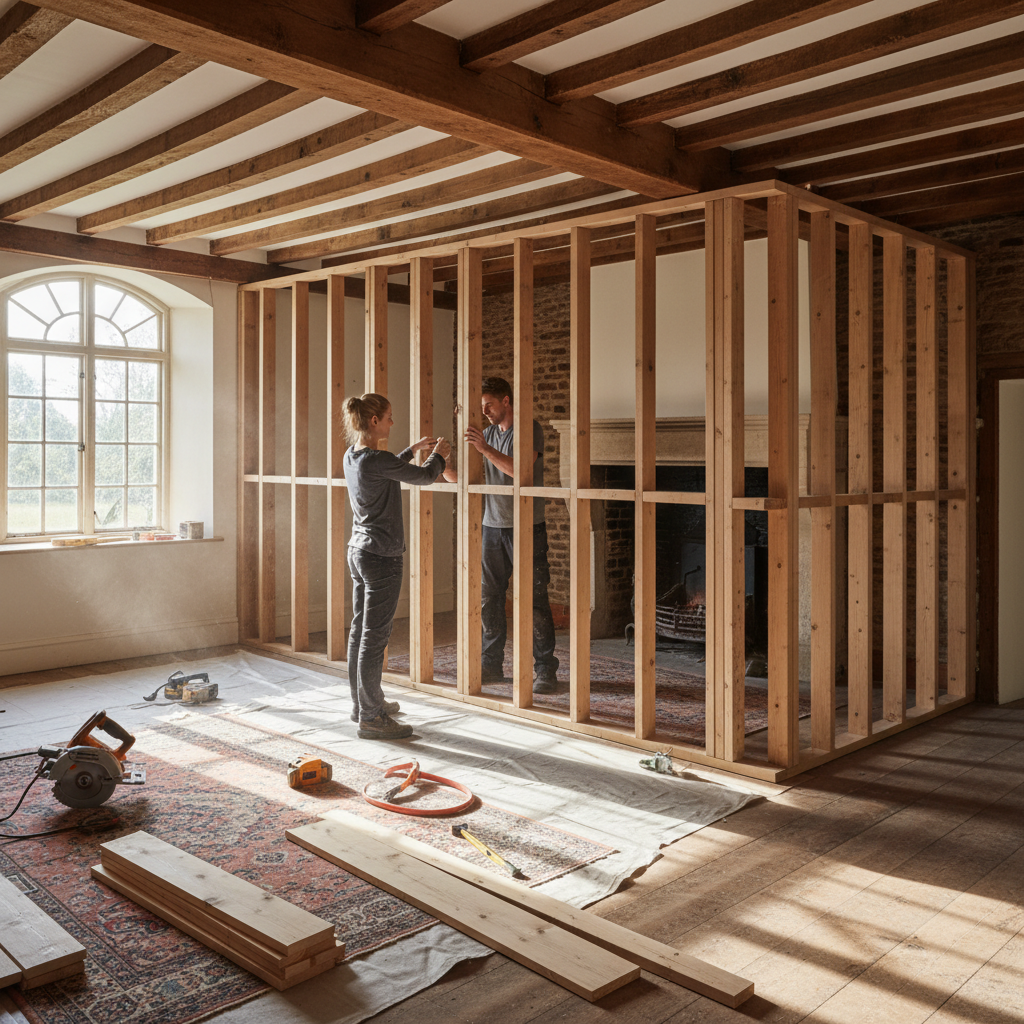 Cum se montează noi pereți despărțitori într-o casă veche?