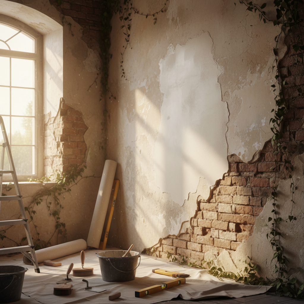 Cum se refac pereții deteriorați de timp?