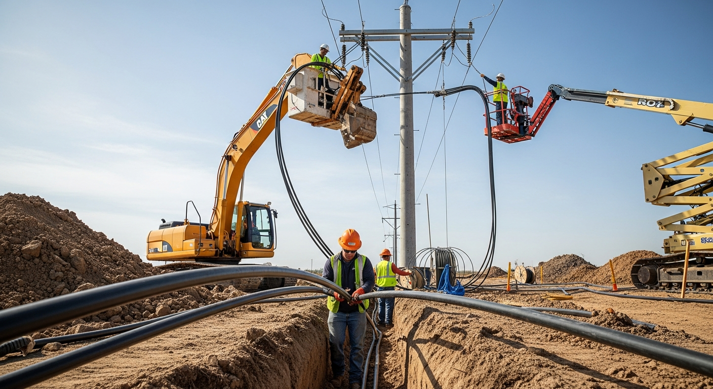 Cum se realizează lucrările pentru racordarea la noua rețea electrică?